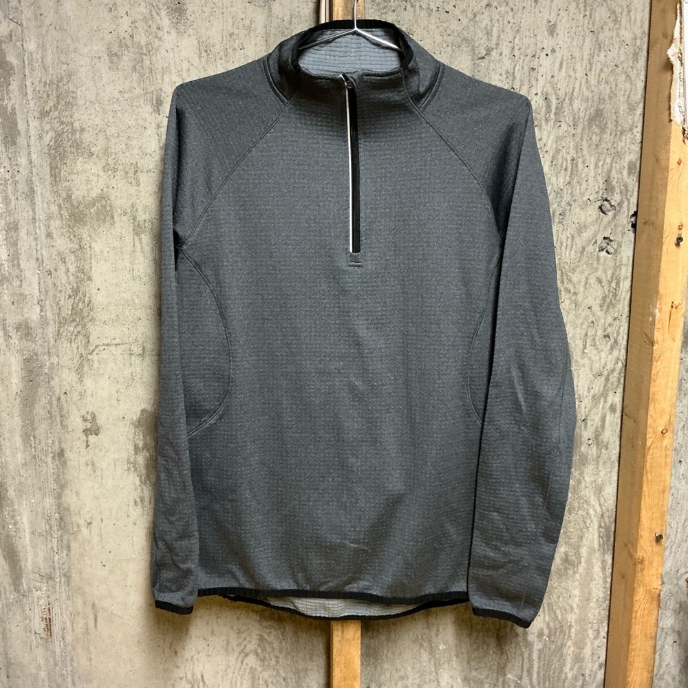 Avia Women's Gray 1/4 Zip Athletic Pullover Top Long Sleeve Size L Mock Neck